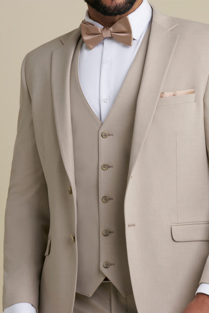 Tan Windsor Vest by Allure Men