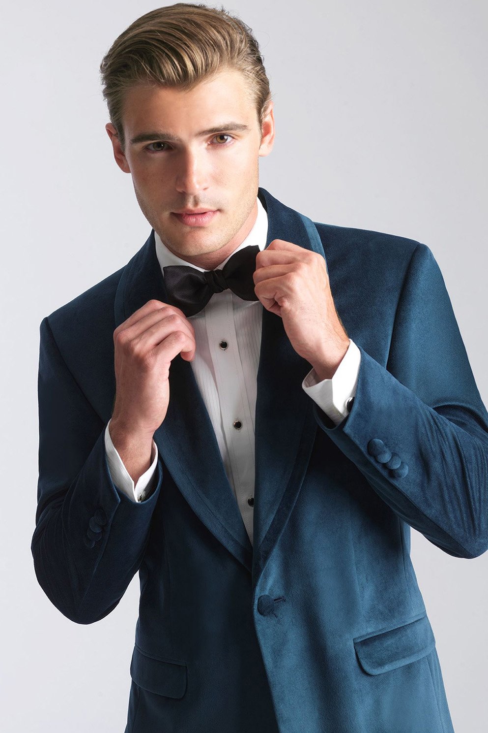 Venice Deep Aqua Velvet Dinner Jacket (Separates) by Allure Men