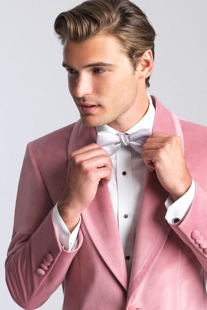 Venice Dusty Rose Velvet Dinner Jacket (Separates) by Allure Men