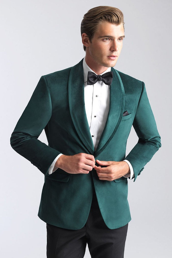 Venice Emerald Green Velvet Dinner Jacket (Separates) by Allure Men