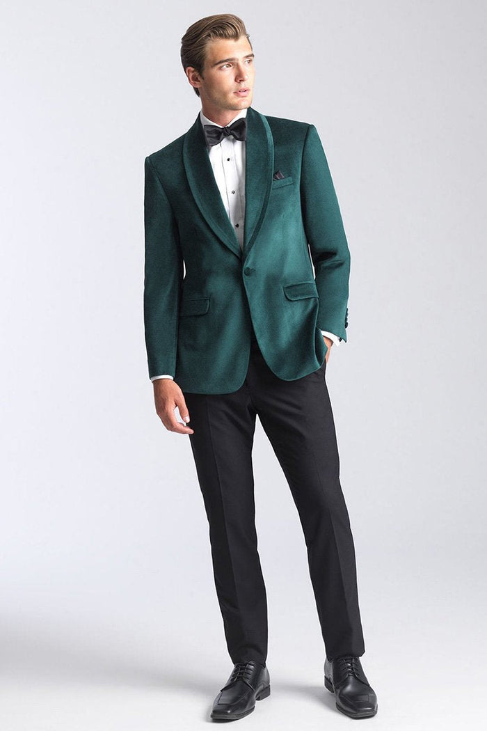 Venice Emerald Green Velvet Dinner Jacket (Separates) by Allure Men