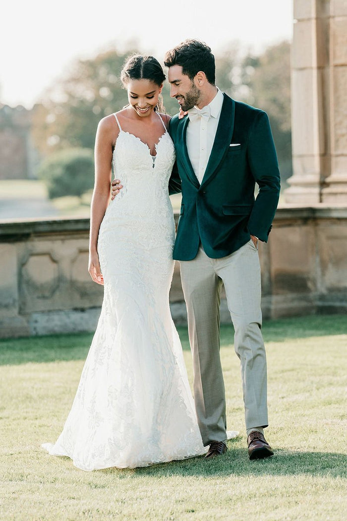 Venice Emerald Green Velvet Dinner Jacket (Separates) by Allure Men