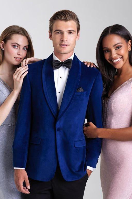 Venice Sapphire Blue Velvet Dinner Jacket (Separates) by Allure Men