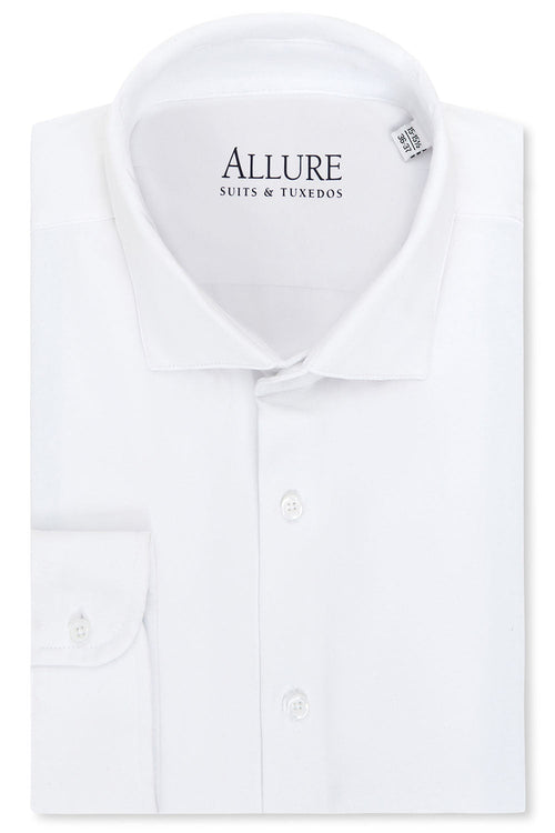 Astoria White Laydown Formal Shirt by Allure Men