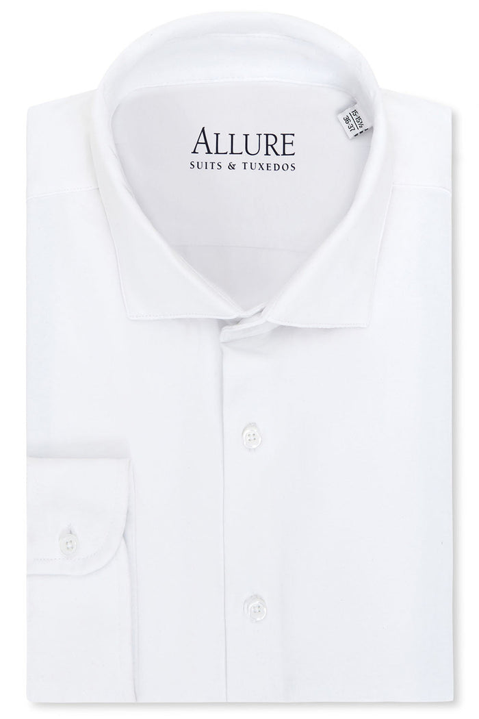 Astoria White Laydown Formal Shirt by Allure Men