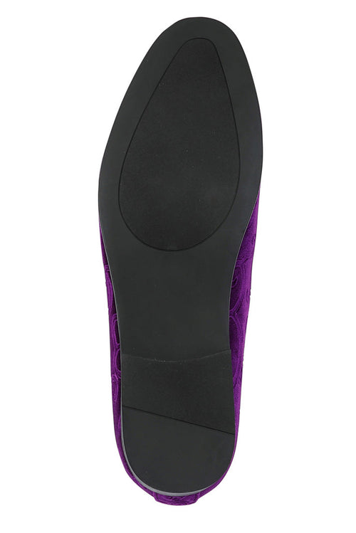 Bryant Purple Tuxedo Shoes by Amali