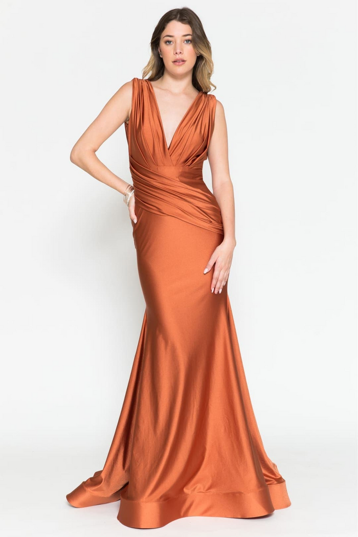 Amelia Couture 370 Sleeveless Bodycon Stretchy Bridesmaids Dress