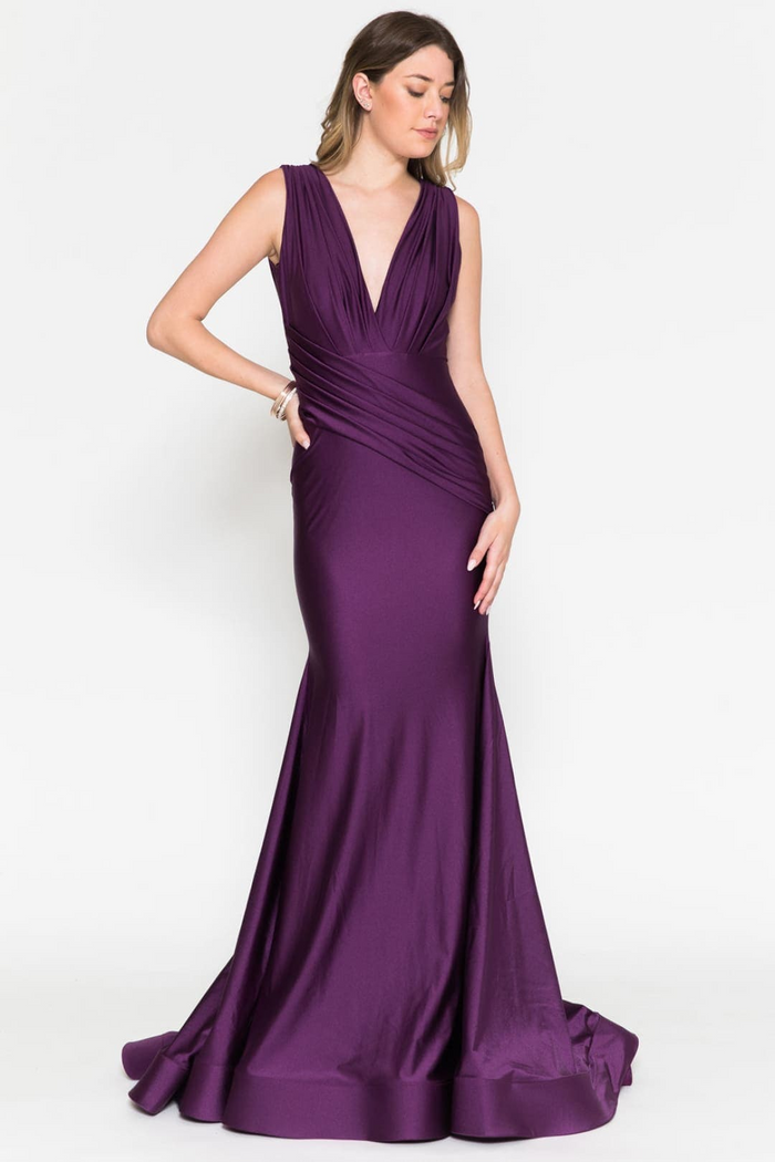 Amelia Couture 370 Sleeveless Bodycon Stretchy Bridesmaids Dress