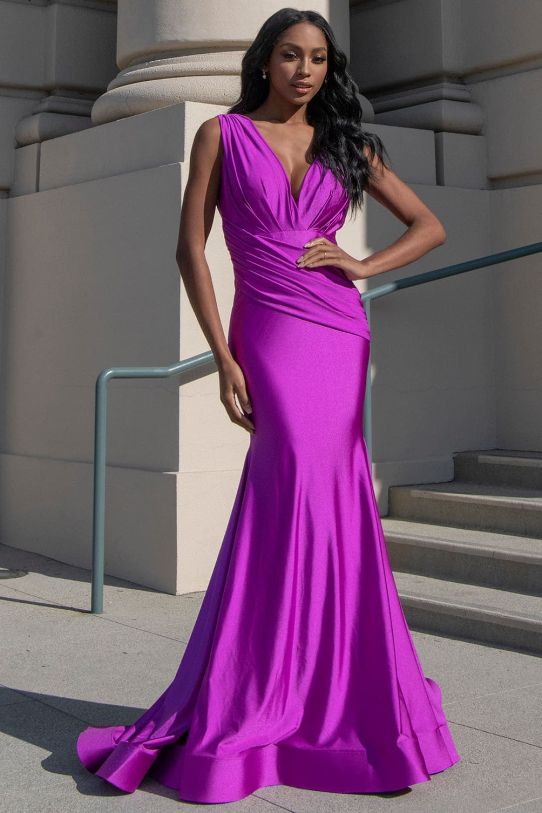 Amelia Couture 370 Sleeveless Bodycon Stretchy Bridesmaids Dress