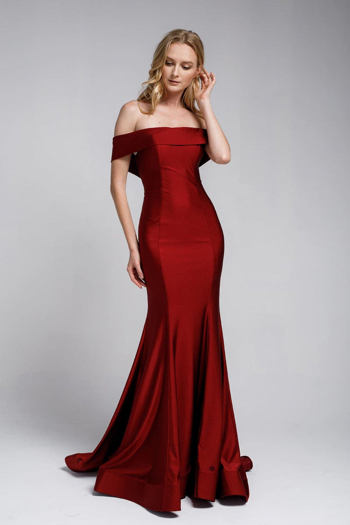 Amelia Couture 373 Off Shoulder Bodycon Mermaid Prom Evening Gown