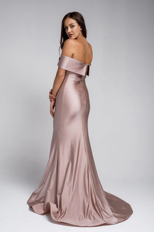 Amelia Couture 373 Off Shoulder Bodycon Mermaid Prom Evening Gown