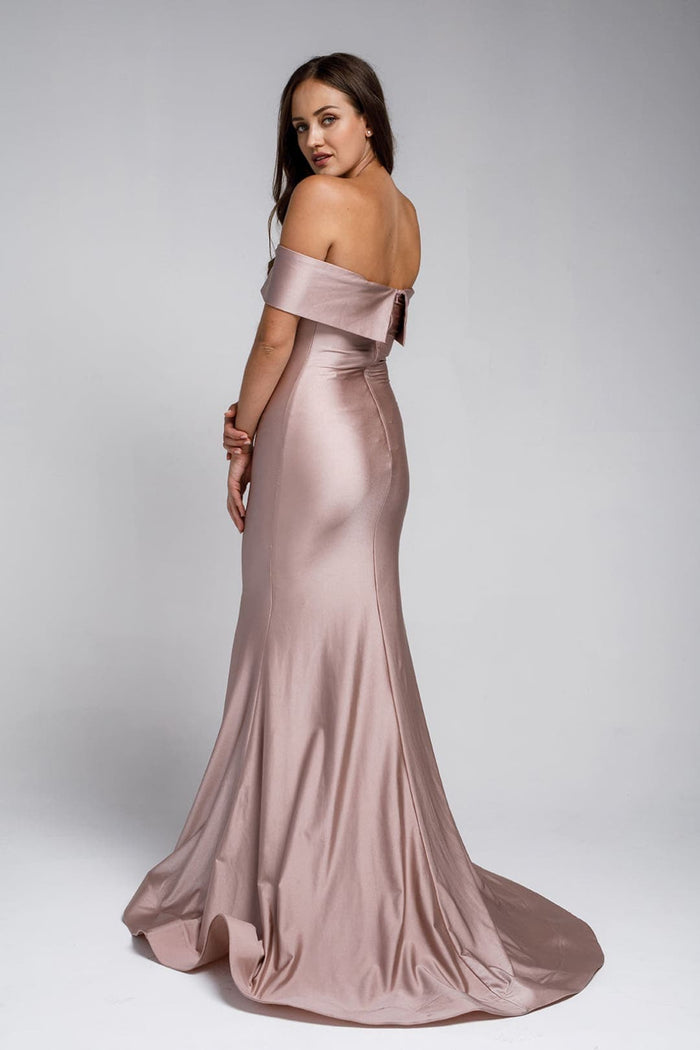 Amelia Couture 373 Off Shoulder Bodycon Mermaid Prom Evening Gown
