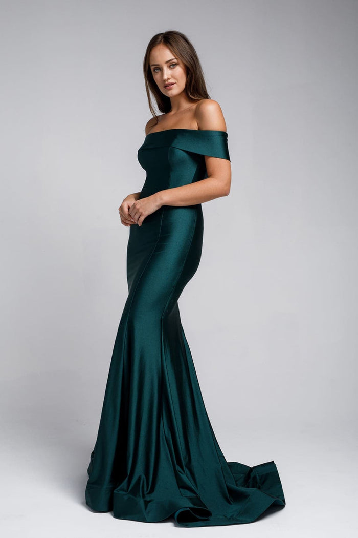 Amelia Couture 373 Off Shoulder Bodycon Mermaid Prom Evening Gown