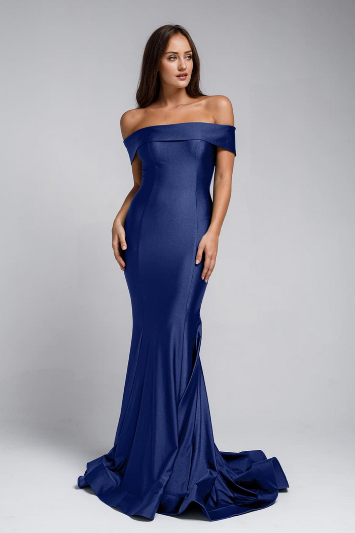 Amelia Couture 373 Off Shoulder Bodycon Mermaid Prom Evening Gown