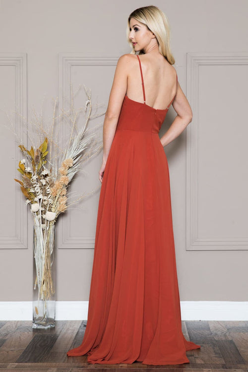 Amelia Couture 477 Simple Adjustable Straps Prom Evening Gown