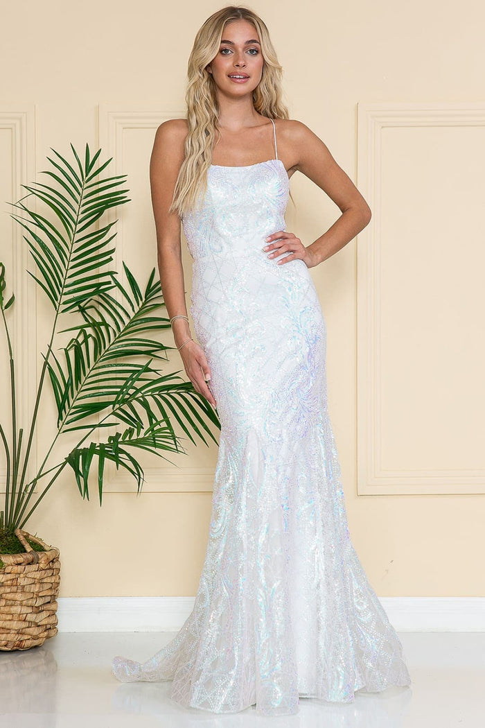Amelia Couture 6116 Square Neckline Long Prom Dress