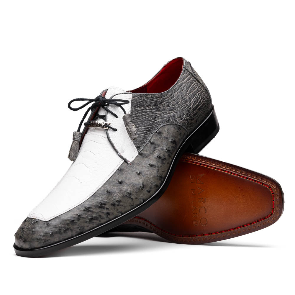 Marco Di Milano Andretti White/Gray Leather Loafer