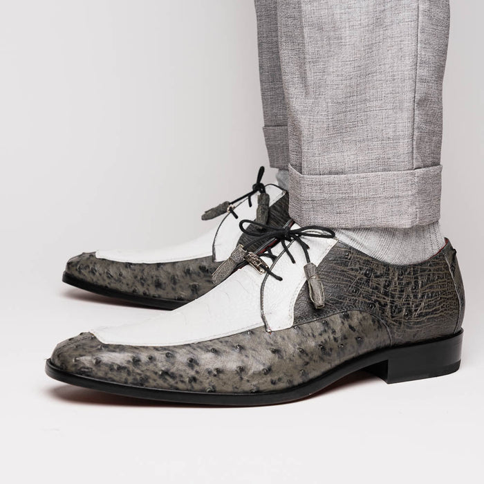 Marco Di Milano Andretti White/Gray Leather Loafer
