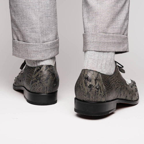 Marco Di Milano Andretti White/Gray Leather Loafer