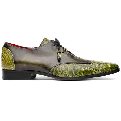 Marco Di Milano Anzio: Rustic Green Leather Loafers