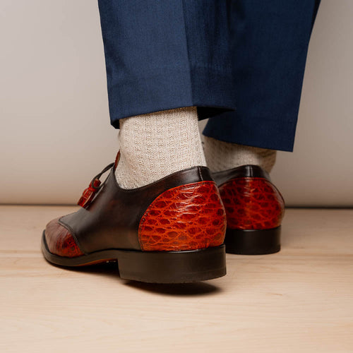 Marco Di Milano Anzio: Rustic Cognac Leather Shoe