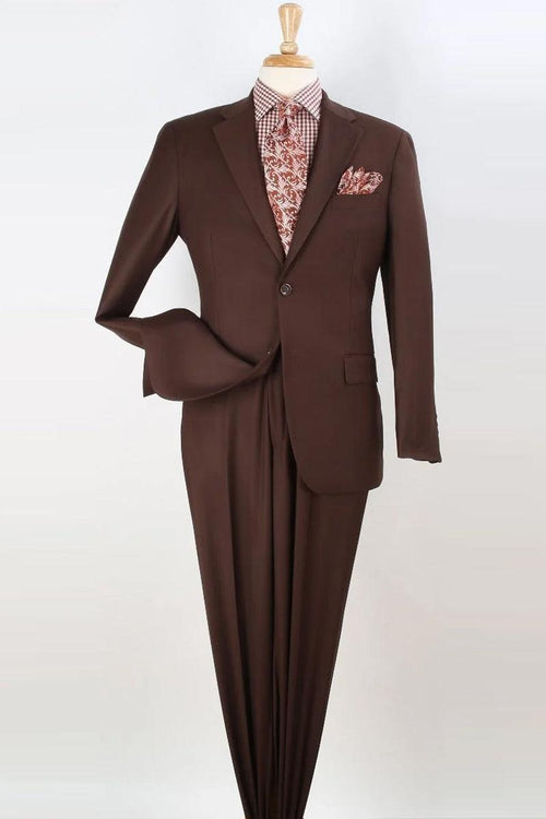 "Apollo King Brown 2-Button Two-Piece Modern Fit Suit" - Elegant Mensattire
