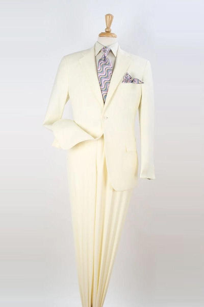 "Apollo King Men's Two Button Modern Fit Ivory 2-Piece Suit" - Elegant Mensattire