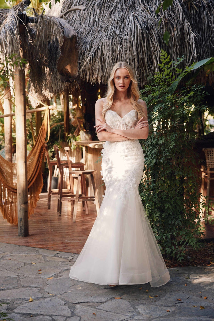 Juliet 2469KW Illusion Sweetheart Tulle & Lace Mermaid Dress