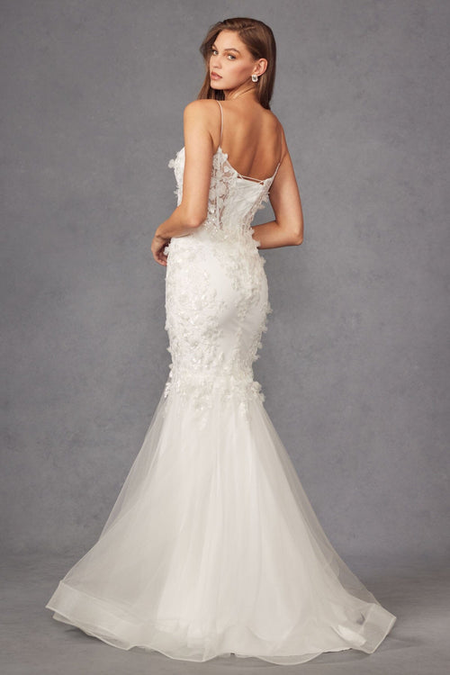 Juliet 2469KW Illusion Sweetheart Tulle & Lace Mermaid Dress