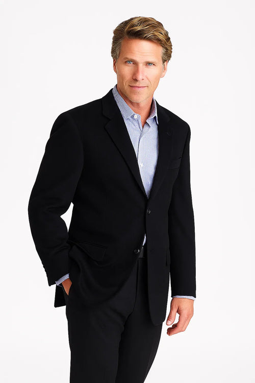 Cashmere Sport Coat Black by USA Men's Outlet