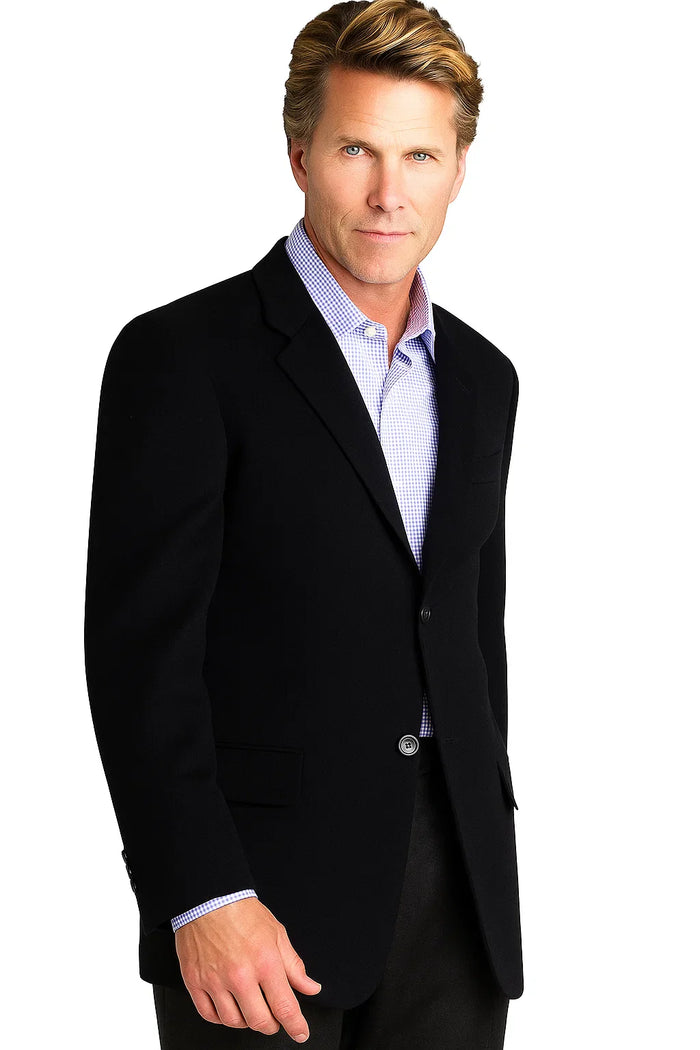 Cashmere Sport Coat Black by USA Men's Outlet