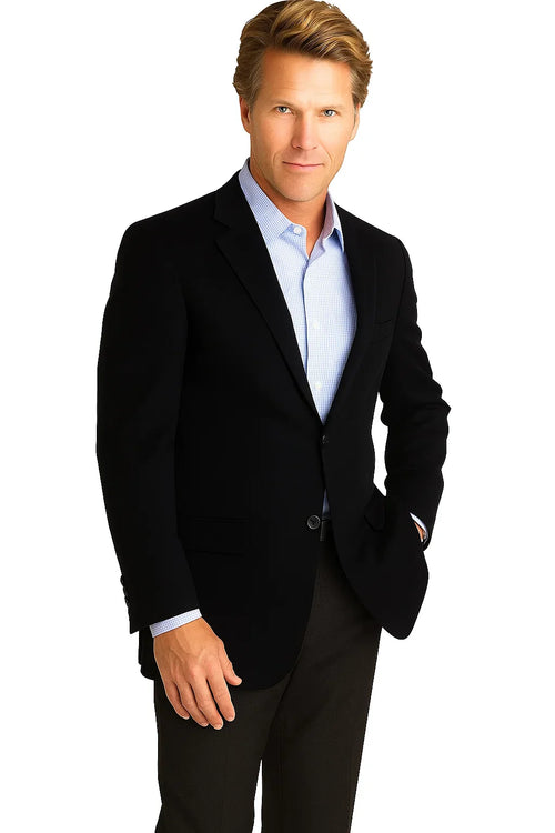 Cashmere Sport Coat Black by USA Men's Outlet