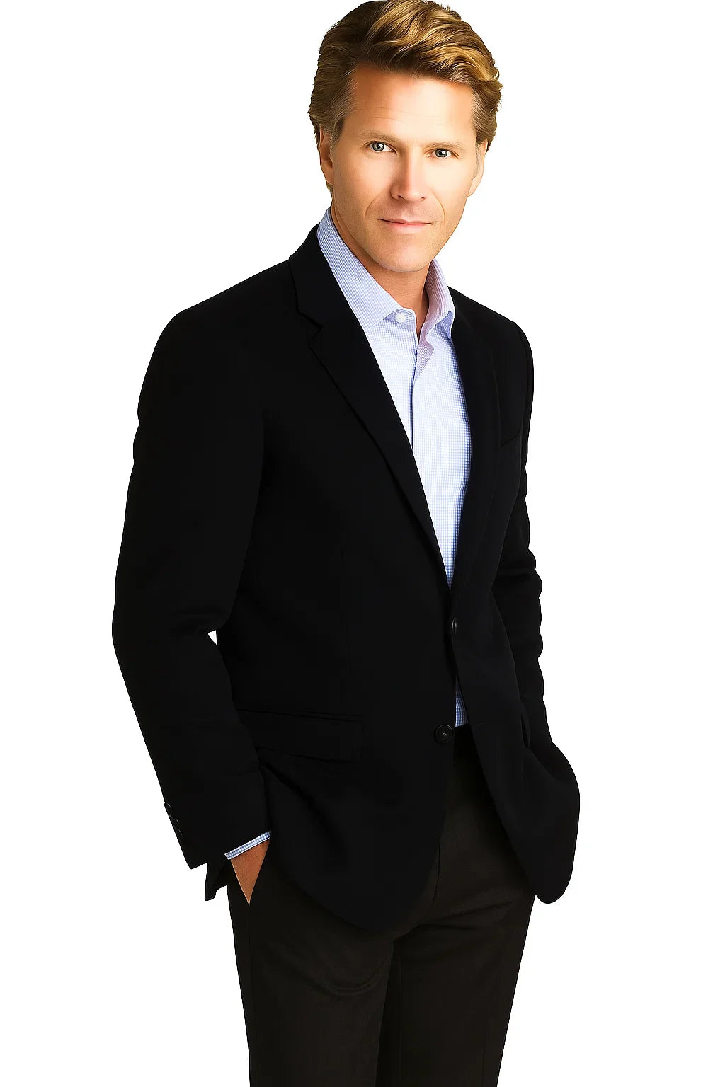 Cashmere Sport Coat Black by USA Men's Outlet