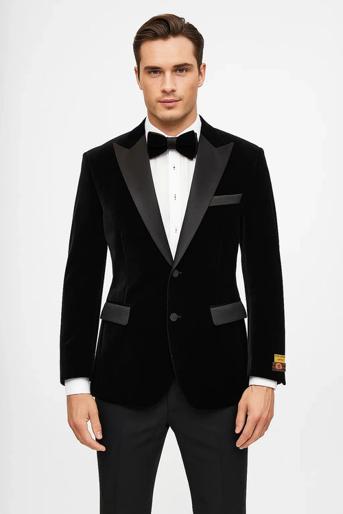 Peak Lapel Fashion Smoking Casual Velour Cocktail Tuxedo velour Men's blazer Jacket With Free Matching bow
