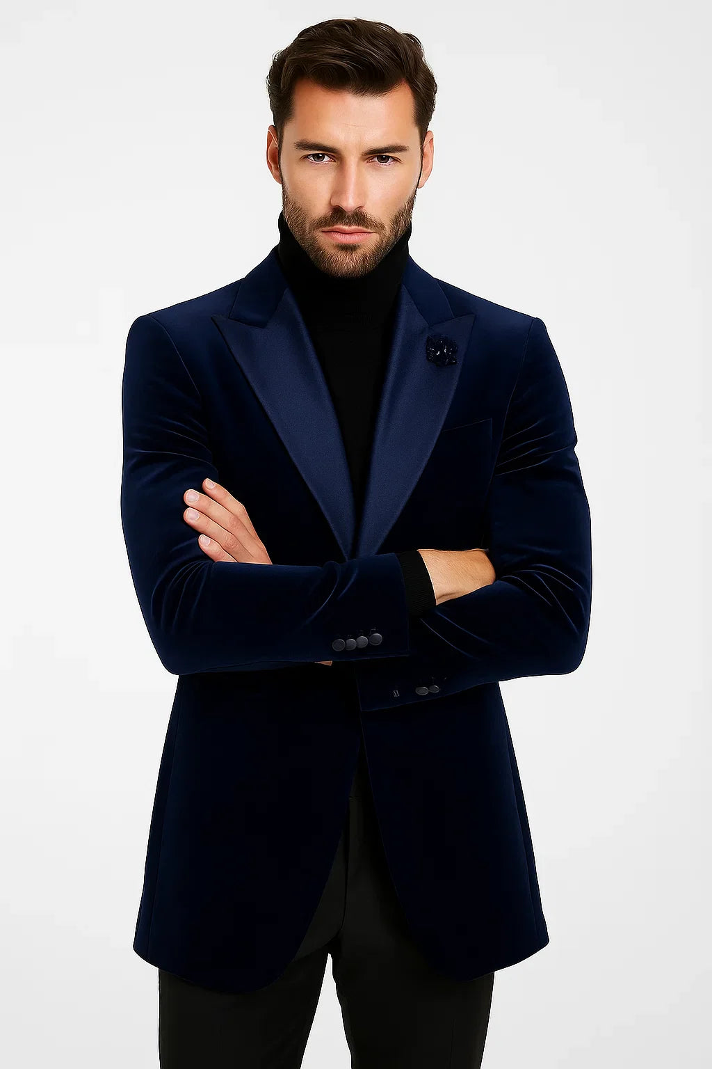 Velvet Long Coat - Velvet Carcoat - R-BlueCoat by USA Men's Outlet