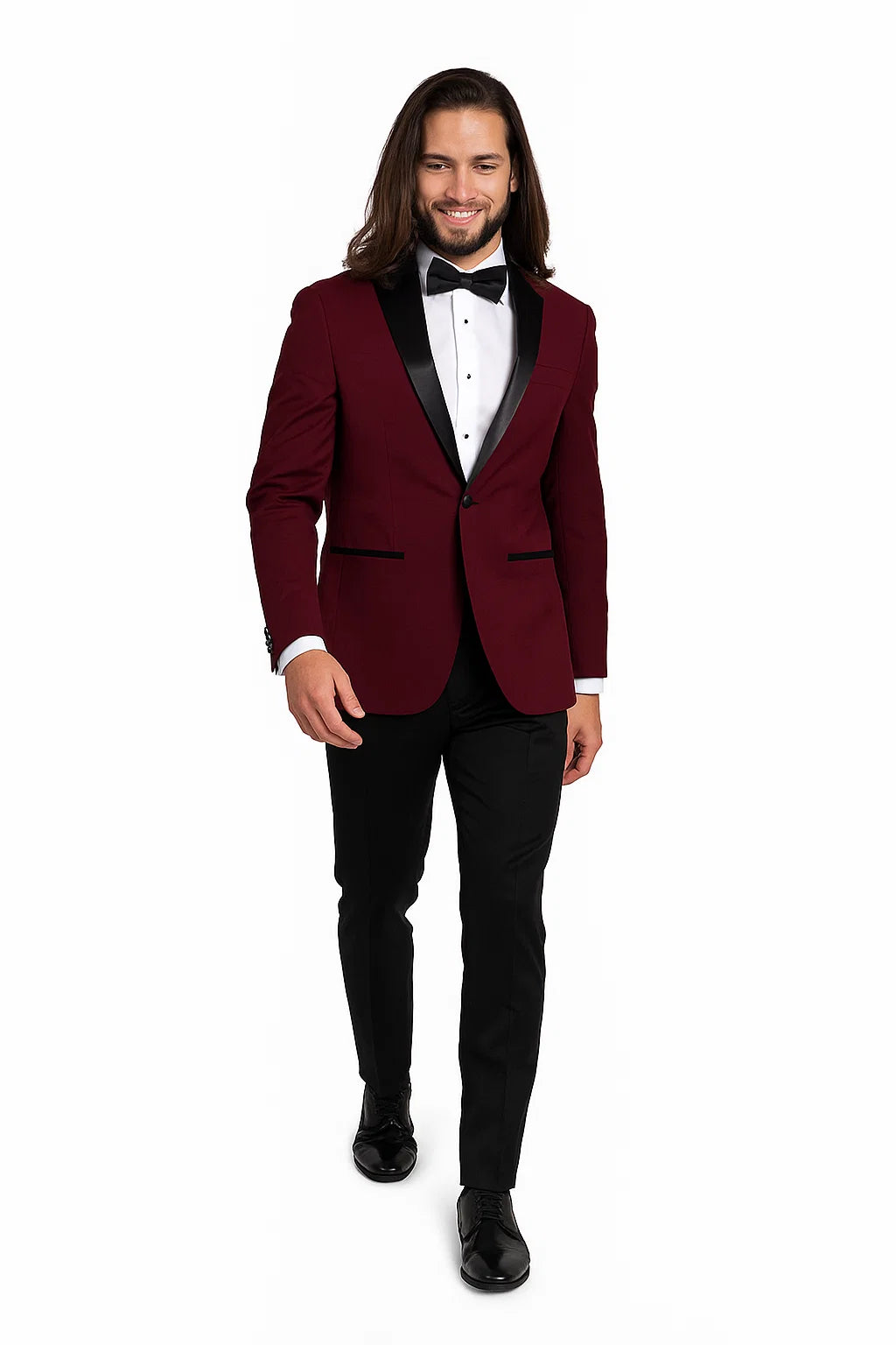 Burgundy Prom tuxedo