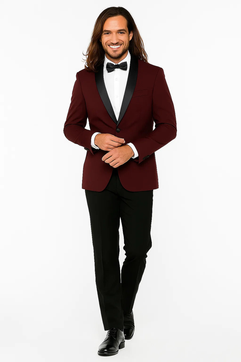 Burgundy Prom tuxedo