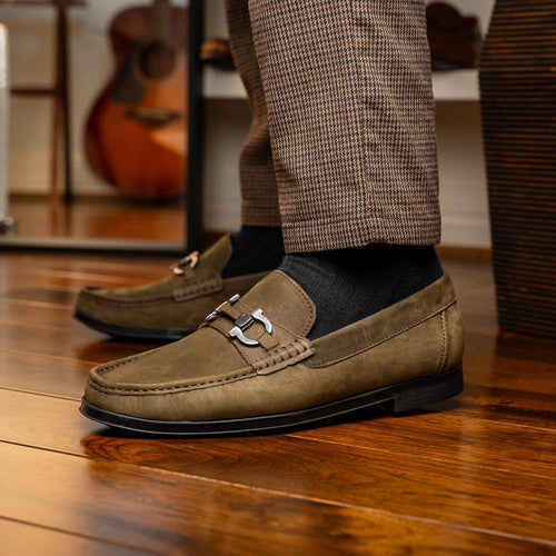 Atrani Olive Calf Loafer