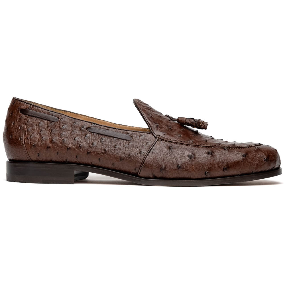 Aubiere Brown Ostrich Loafer  – SuitUSA