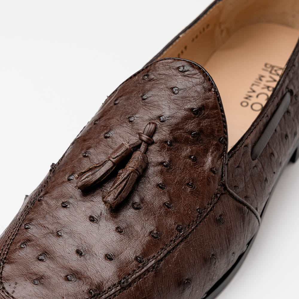 Aubiere Brown Ostrich Loafer 
