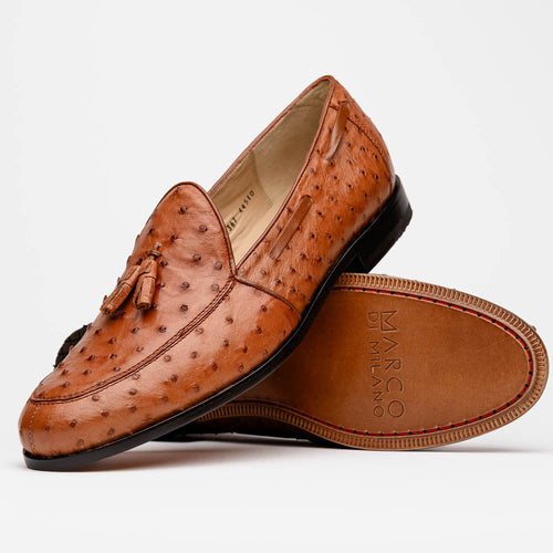 Aubiere Cognac Ostrich Loafer 