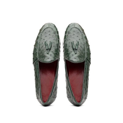 Aubiere Green Ostrich Loafer 