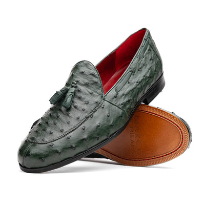 Marco Di Milano Aubiere Forest Green Leather Loafers