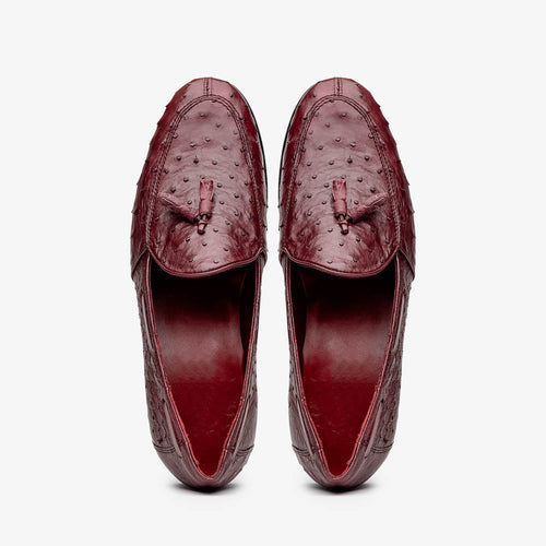 Aubiere Wine Ostrich Loafer 