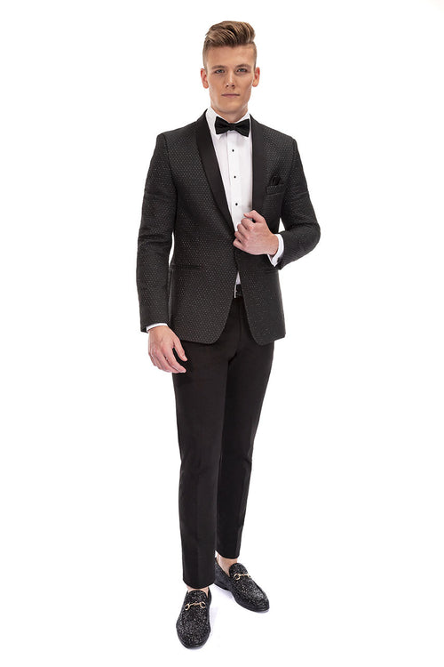 Austin Diamond Black Shawl Tuxedo Jacket (Separates) by Mark of Distinction