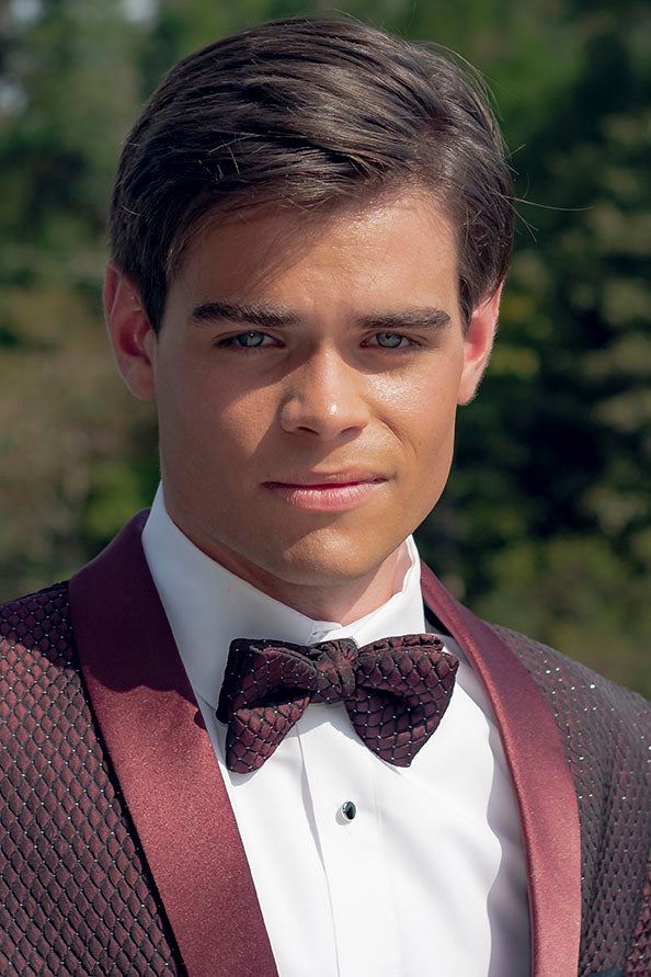 Austin Diamond Burgundy Shawl Tuxedo Jacket (Separates) by Mark of Distinction