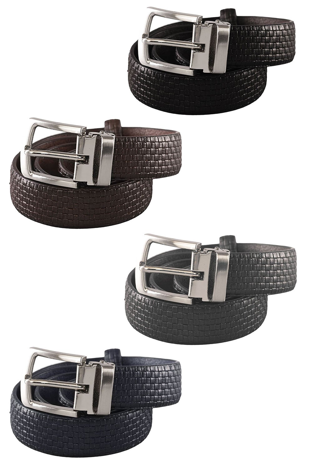 Kid's Basketweave Leather Belt by AXNY