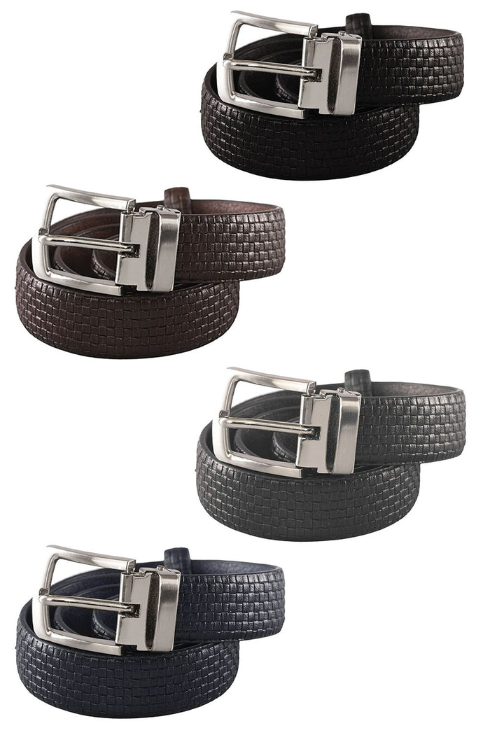 Kid's Basketweave Leather Belt by AXNY