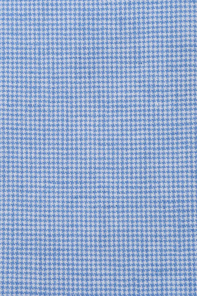 Mens Classic Two Button Linen & Cotton Summer Sport Coat Blazer in Sky Blue Houndstooth