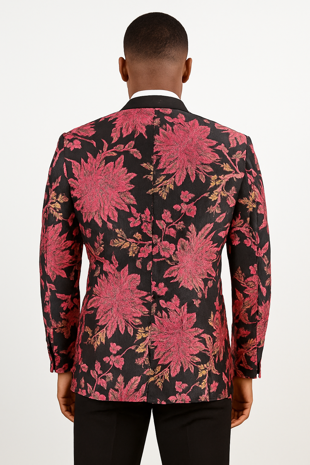 Hot Pink Fuchsia and Black Blazer